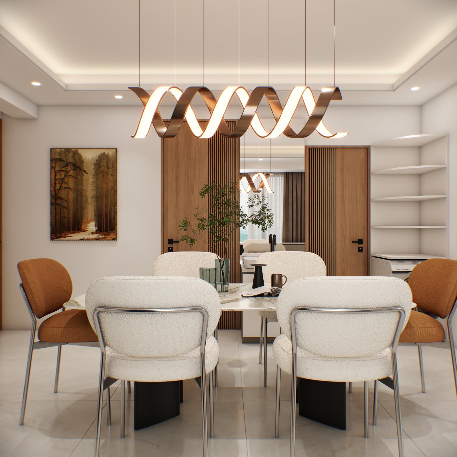 Lounge with sofa and glass coffee table